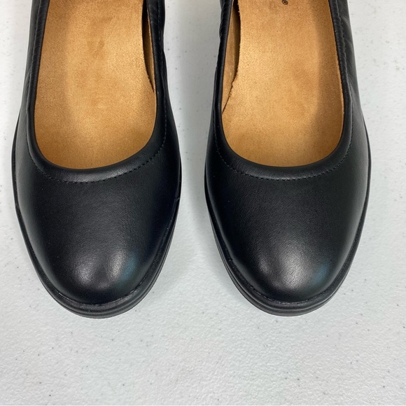 Vionic Jacey Slip On Leather Wedge Platform Black Size 6 - Picture 4 of 10